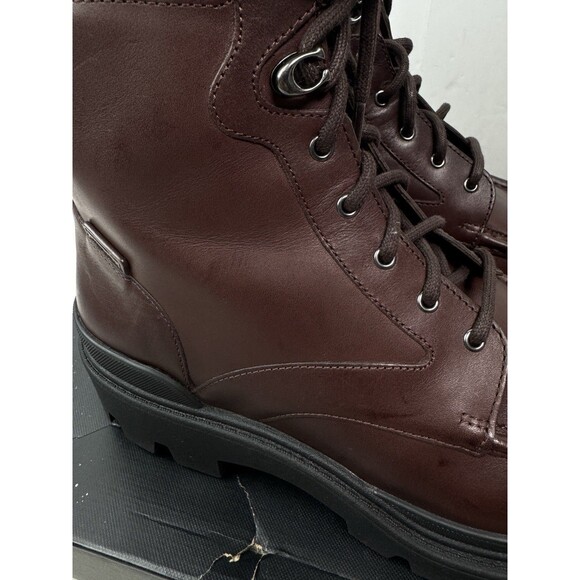 COACH Men\'s Connor Brown Leather Zip Boots Size: 12 D main image 9